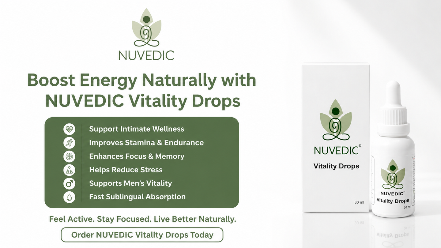 Boost Energy Naturally with NUVEDIC Vitality Drops
