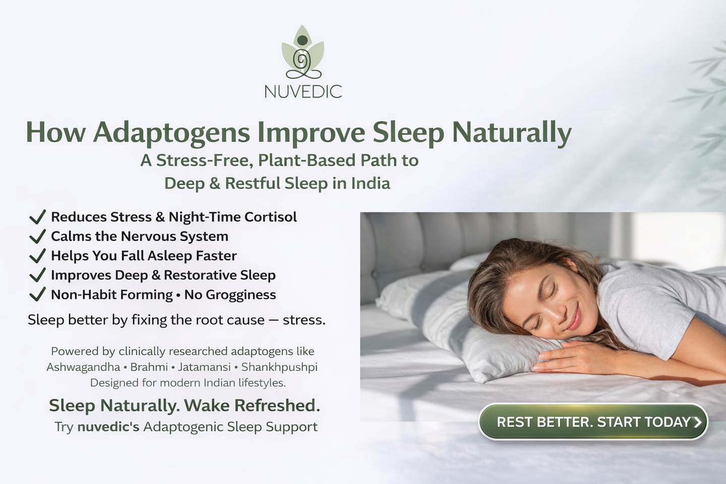 How Adaptogens Help with Sleep Issues in India – A Natural Path to Restful Nights