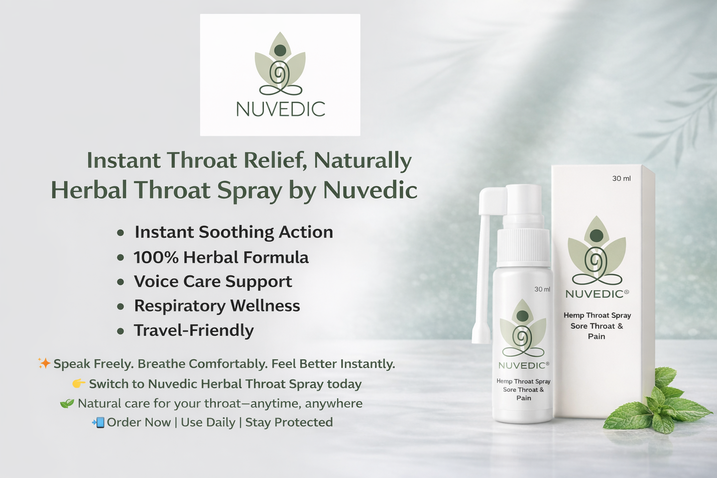 Herbal Throat Spray: A Natural Solution for Instant Throat Relief by Nuvedic