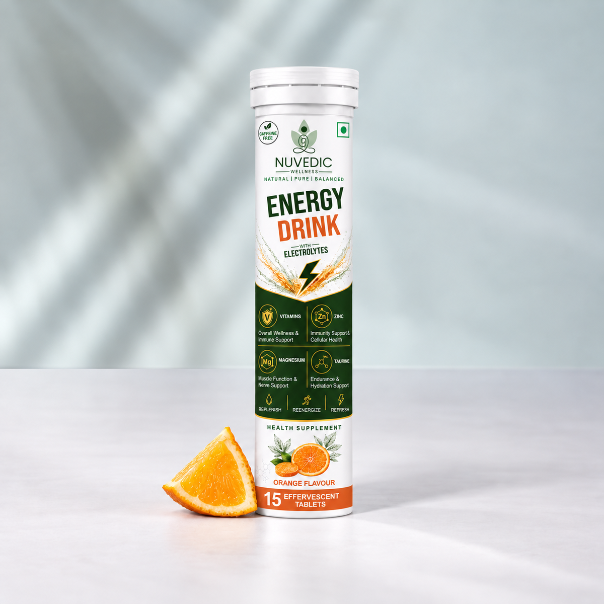 NUVEDIC Energy Drink with Electrolytes Effervescent Tablets