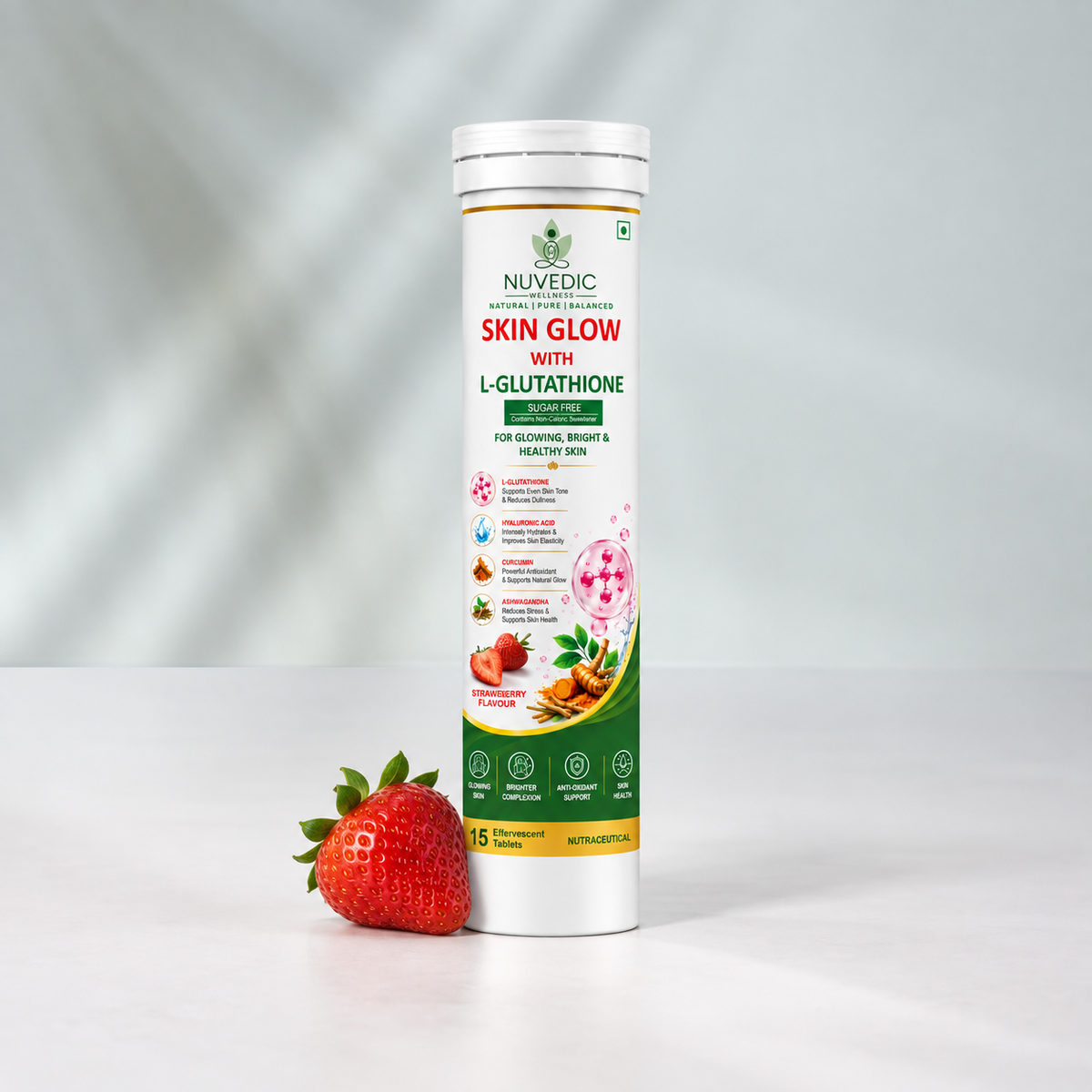 NUVEDIC Skin Glow with L-Glutathione Effervescent Tablets