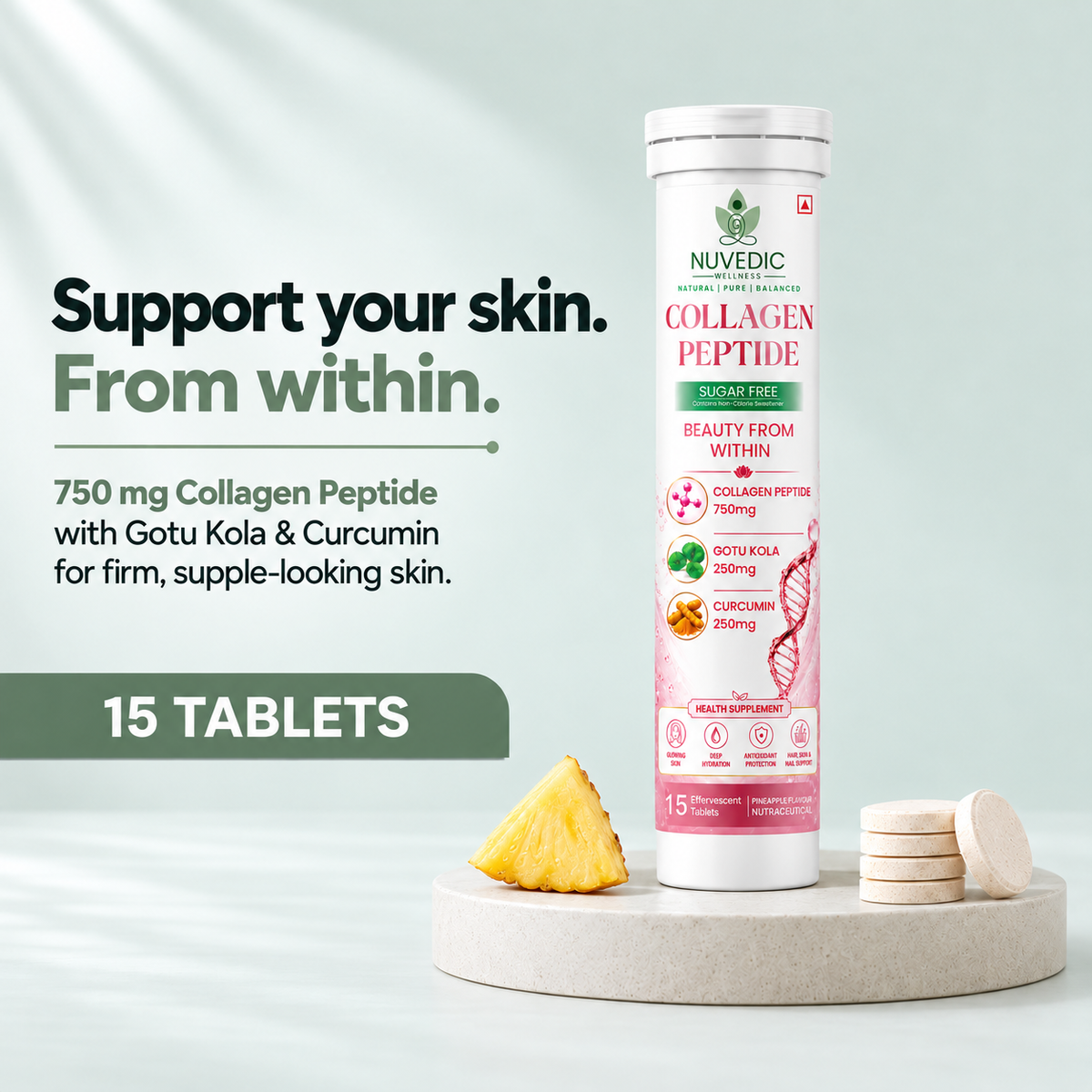 NUVEDIC Collagen Peptide Effervescent Tablets