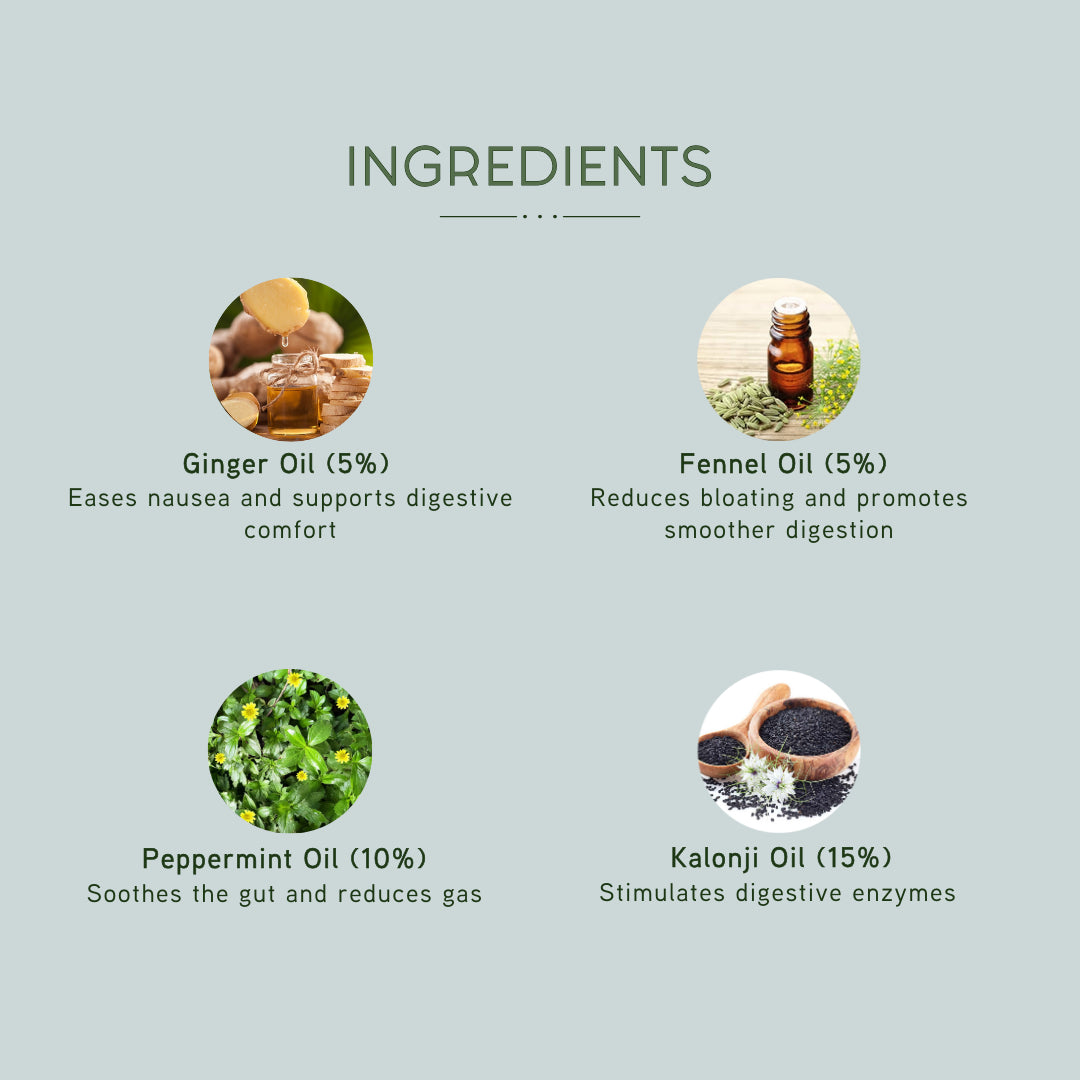 NUVEDIC Belly Button Oil, Digestive Health